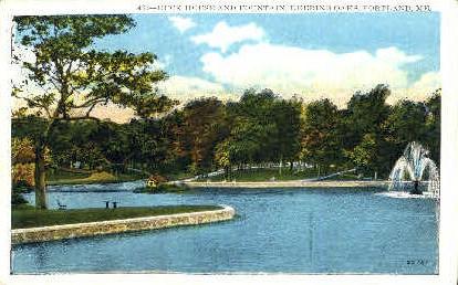 Duck House & Fountain, Deering Oaks Portland ME Unused