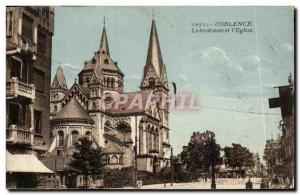 Old Postcard Koblenz Lohrstasse and L & # 39Eglise