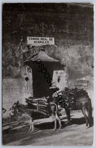 MS1/ Acapulco Mexico RPPC Postcard c1940s Camino Real De Acapulco 5