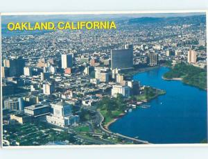 1980's DOWNTOWN AREA FROM THE WATERFRONT Oakland California CA F9213