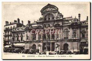 Old Postcard Angers Place du Ralliement The Theater