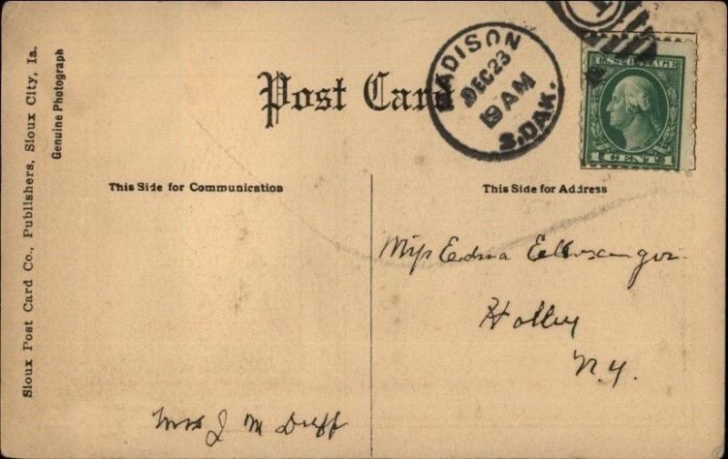 Madison SD State Normal Inset Real Photo Postcard c1915