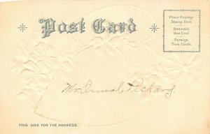 LP88   Valentine's Day Postcard Blue Flowers 