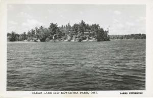 Clear Lake near Kawartha Park Ontario OMN Parks Peterboro RPPC Postcard E13