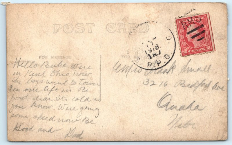 RPPC WWI Kent OH 8th Cavalry Army Real Photo Postcard Ohio