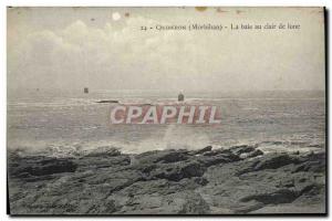 Old Postcard Quiberon Bay Moonlight