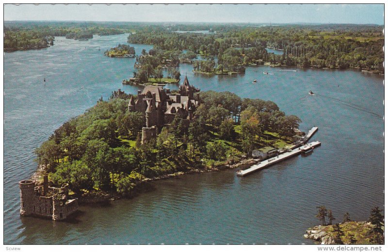 Aerial View, Boldt Castle, Heart Island, THOUSAND ISLANDS, Ontario, Canada, 4...