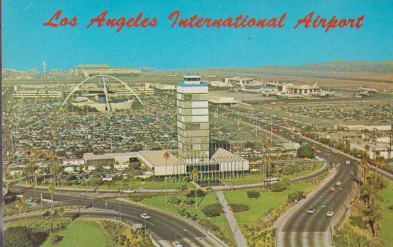 Los Angeles Airport Birds Eye 1960s Postcard