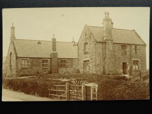 Northumberland BRANDON School & School House on Pit Lane - Old RP Postcard