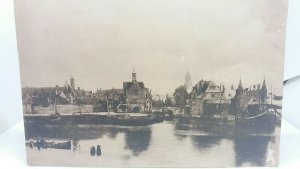 Vintage Antique Postcard View of Delft Holland C1900