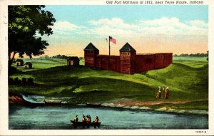 Indiana Old Fort Harrison In 1812 Near Terre Haute 1945 Curteich