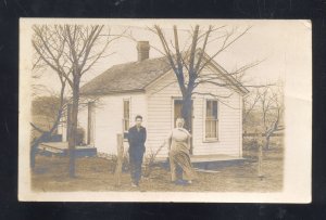 RPPC GROSS KANSAS 1912 RESIDENCE HOME VINTAGE REAL PHOTO POSTCARD