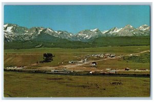 Stanley Idaho ID Postcard Upper Stanley Sawtooth Mountains Scene c1960's Vintage