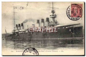 Old Postcard Boat Jeanne d & # 39Arc Cruiser Breastplate