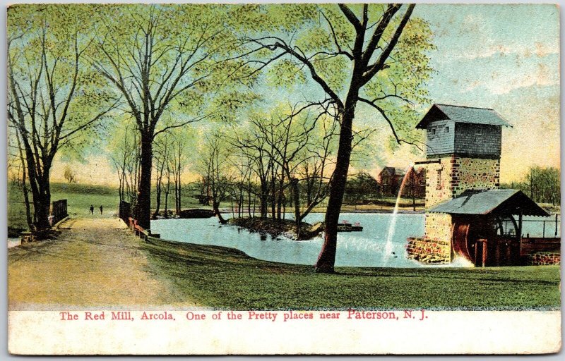 Red Mill Arcola Pretty Places Near Paterson New Jersey NJ Ground Park Postcard
