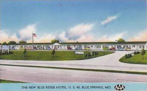 Missouri Blue Springs Blue Ridge Motel 1956
