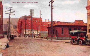 Fifth Avenue West C&StP Depot Duluth Minnesota 1910 postcard