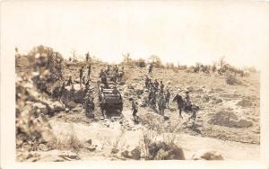 D70/ Mexico Foreign RPPC Postcard c1915 Mexican Revolution Troops Horses Wagon