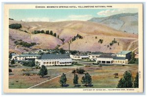 c1940 Mammoth Springs Hotel Yellowstone National Park Wyoming Vintage Postcard