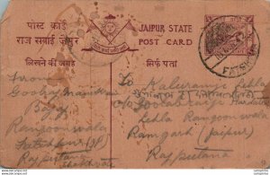 Jaipur Postal Stationery Fatehpur cds