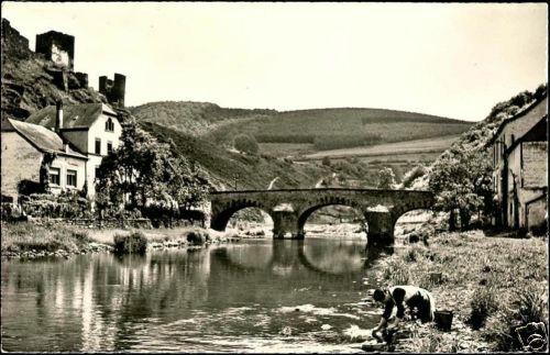 luxemburg, ESCH s/ SURE, Pont sur la Sûre (1950s) RPPC