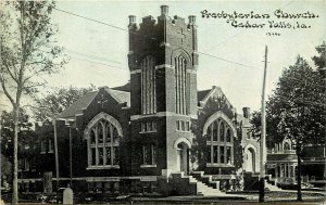 Vintage Postcard Presbyterian Church Cedar Falls Iowa Black Hawk County