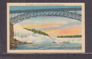 NEW YORK, NIAGARA FALLS, GENERAL VIEW, FALL'S VIEW BRIDGE, c1930 ppc., unused.