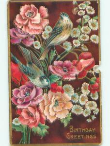 Divided-Back BIRDS SCENE Pretty Postcard AA9177