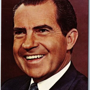 1969 President Richard Nixon Portrait Born History Info Jan. 9th, 1913 PC A237