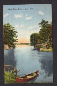 MAINE ME KENNEBUNK KENNEBUNKPORT Picnic Rocks Postcard