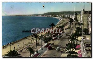 Old Postcard Nice view on the Promenade des Anglais and California