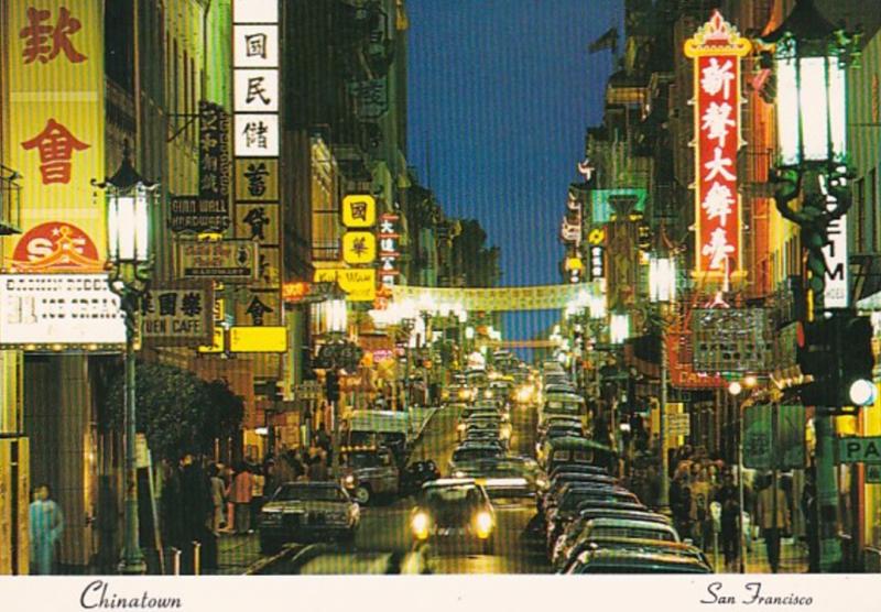 California San Francisco Chinatown Grant Avenue At Night