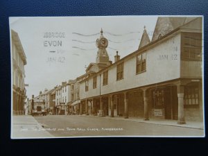 KINGSBRIDGE Shambles & Town Hall TRAVELLING GROCERY SHOP BUS c1942 RP Postcard