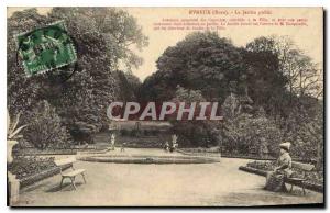 Old Postcard Evreux (Eure) Public Garden
