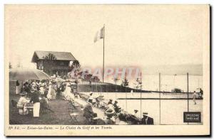 Old Postcard Tennis Evian les Bains The golf cottage and tennis