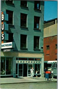 Greyhound Bus Station Depot Terminal Cafeteria Albany NY Vintage Postcard D60