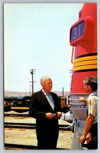 Railroad Postcard -Ross Dana of Apple Valley - San Bernardino California