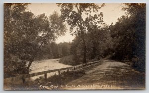 River Road To South Williamstown MA RPPC Massachusetts Postcard M25