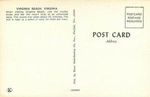 VA, Virginia Beach, Trolley Bus, Rowe Distributing No. 164889