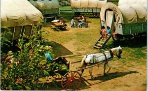 LAKE HUGHES, CA California  COVERED WAGON CIRCLE Baptist Center c1960s  Postcard