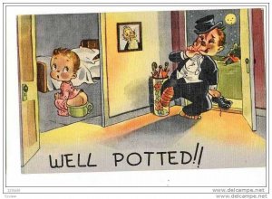 Baby on Potty - Bum coming home - Well POTTED