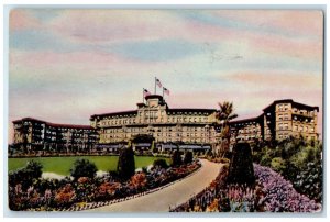 1945 Scenic View Huntington Hotel Bungalows Pasadena California Vintage Postcard