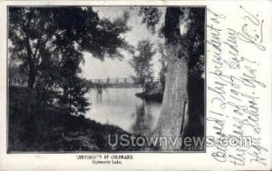 Univesity Colorado University Lake - Boulder Postcard