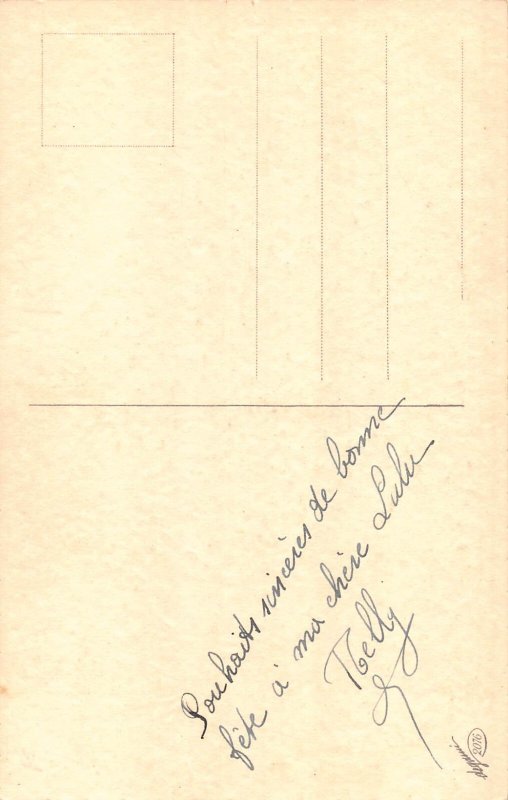 Art Deco by Tito Corbella Love Romance Couple Flirt Lamp Night postcard B901