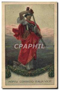 Old Postcard Army Populi Consulto Italia Vicit