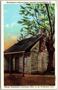 Fredericksburg VA-Virginia, Washington's Boyhood Home, George Office, Postcard