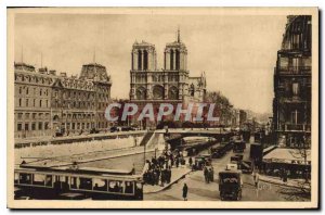 Postcard Old Paris while strolling Notre Dame to Place St Michel