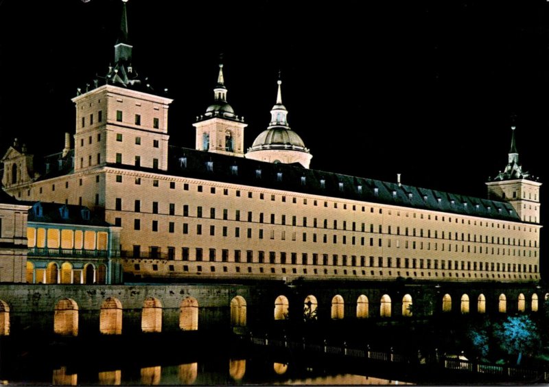 Spain Madrid San Lorenzo De El Escorial Monastery Night View