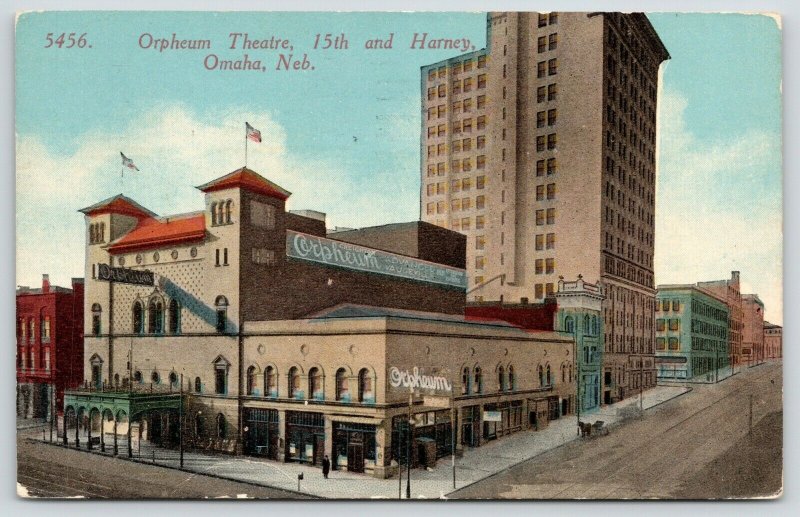 Omaha Nebraska~Orpheum Theatre: Advanced Vaudeville~15th & Harney~1915 Acmegraph 