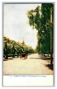 Palmetto Avenue Los Angeles California Buggy Vintage Standard View Postcard